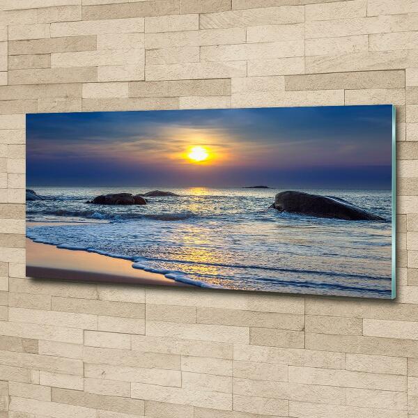 Quadro in vetro Mare al tramonto