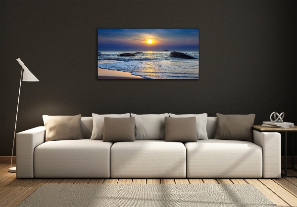 Quadro in vetro Mare al tramonto