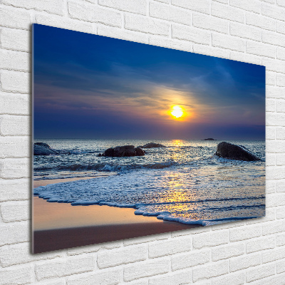 Quadro in vetro Mare al tramonto
