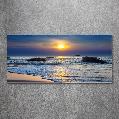 Quadro in vetro Mare al tramonto