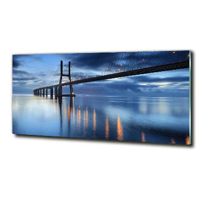 Quadro vetro Ponte illuminato