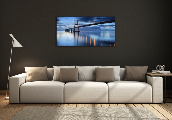 Quadro vetro Ponte illuminato