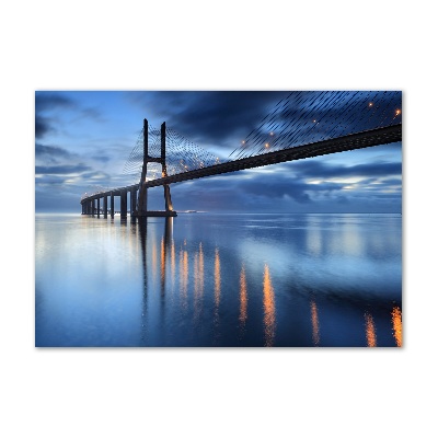 Quadro vetro Ponte illuminato