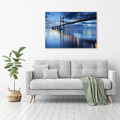 Quadro vetro Ponte illuminato