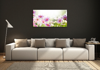 Quadro su vetro Fiori nel prato