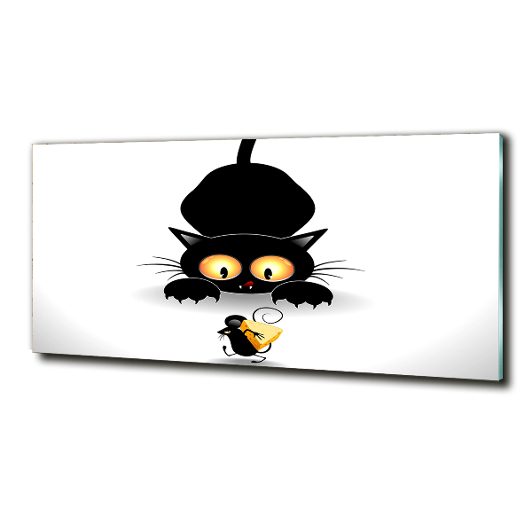 Quadro in verde Gatto e topo