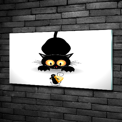 Quadro in verde Gatto e topo