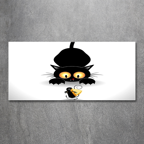 Quadro in verde Gatto e topo