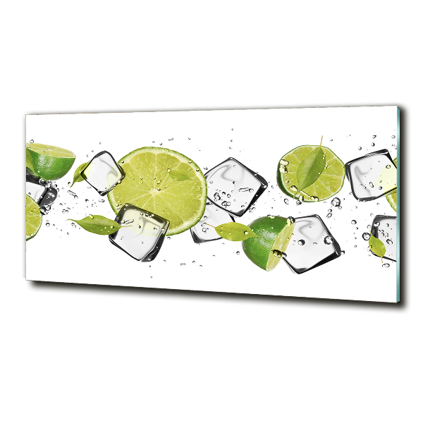 Quadro su vetro Lime con ghiaccio