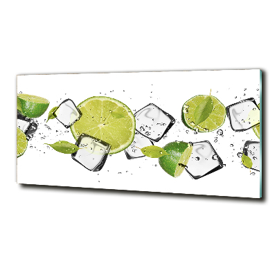 Quadro su vetro Lime con ghiaccio