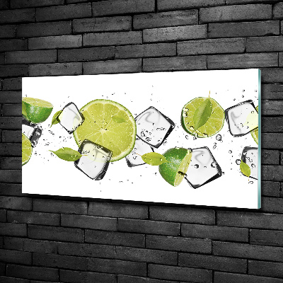 Quadro su vetro Lime con ghiaccio