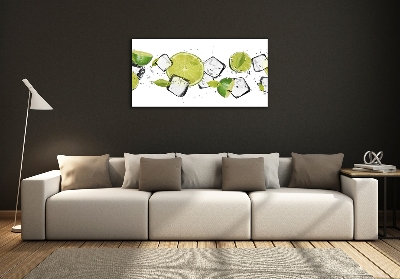 Quadro su vetro Lime con ghiaccio