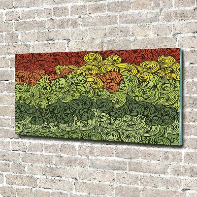 Quadro in verde Piogge colorate