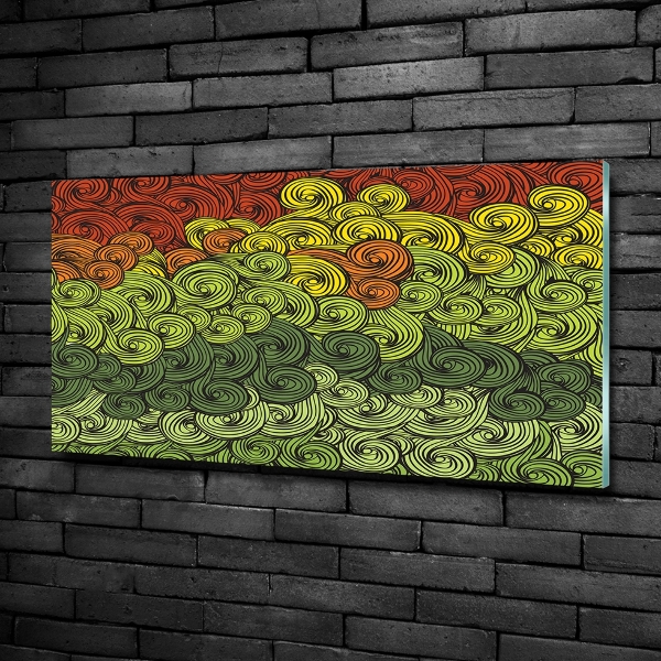 Quadro in verde Piogge colorate