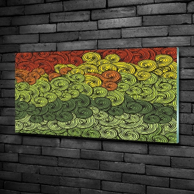 Quadro in verde Piogge colorate