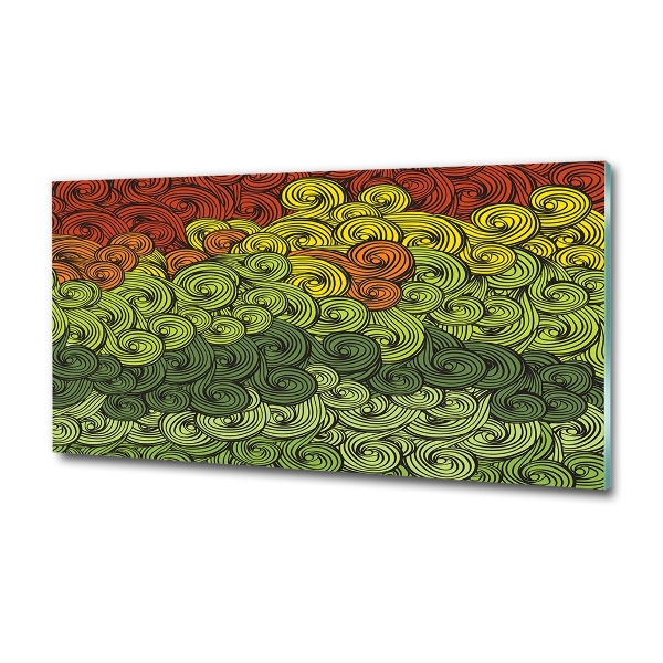 Quadro in verde Piogge colorate