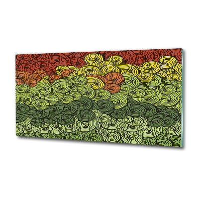 Quadro in verde Piogge colorate