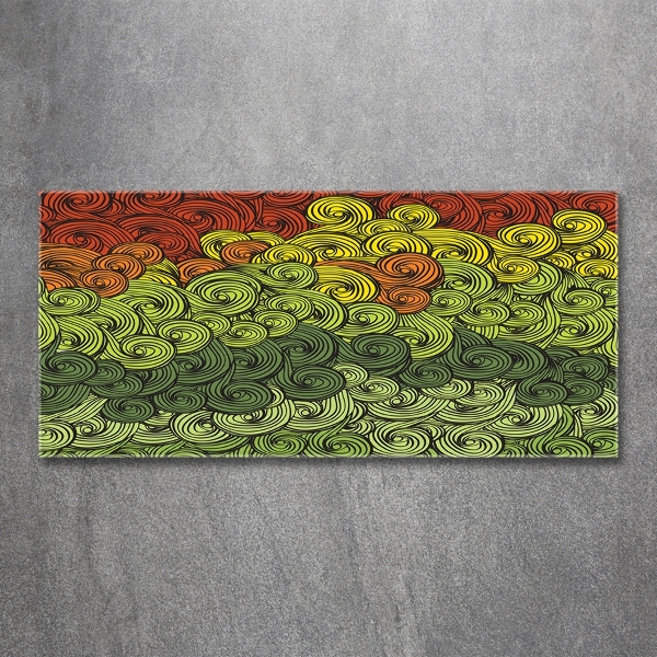 Quadro in verde Piogge colorate