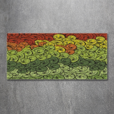 Quadro in verde Piogge colorate