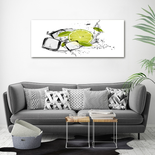 Quadro vetro Lime con ghiaccio