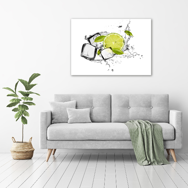 Quadro vetro Lime con ghiaccio