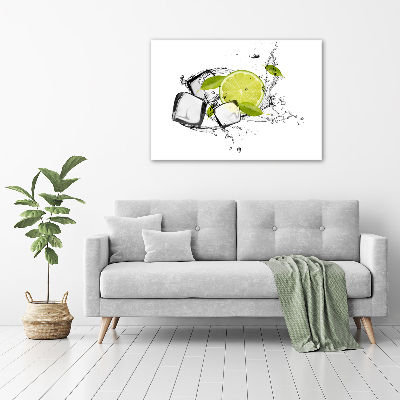 Quadro vetro Lime con ghiaccio