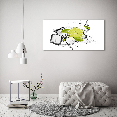 Quadro vetro Lime con ghiaccio