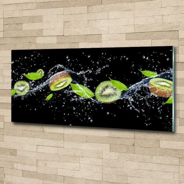 Quadro in vetro Kiwi e acqua