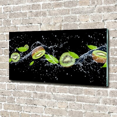 Quadro in vetro Kiwi e acqua