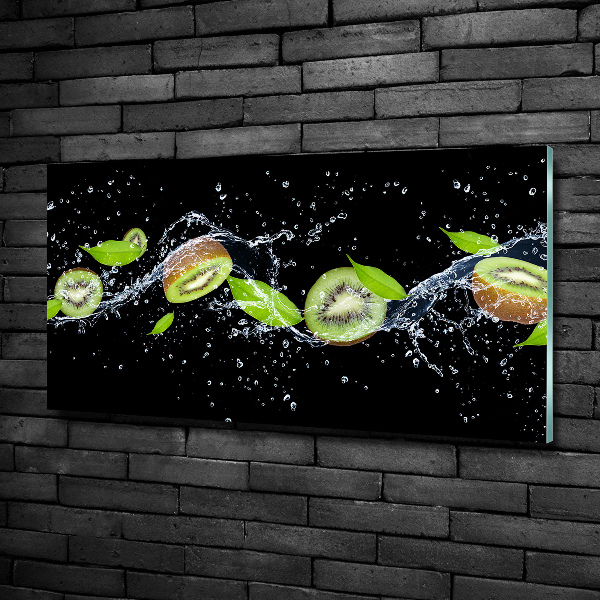 Quadro in vetro Kiwi e acqua