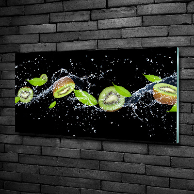 Quadro in vetro Kiwi e acqua