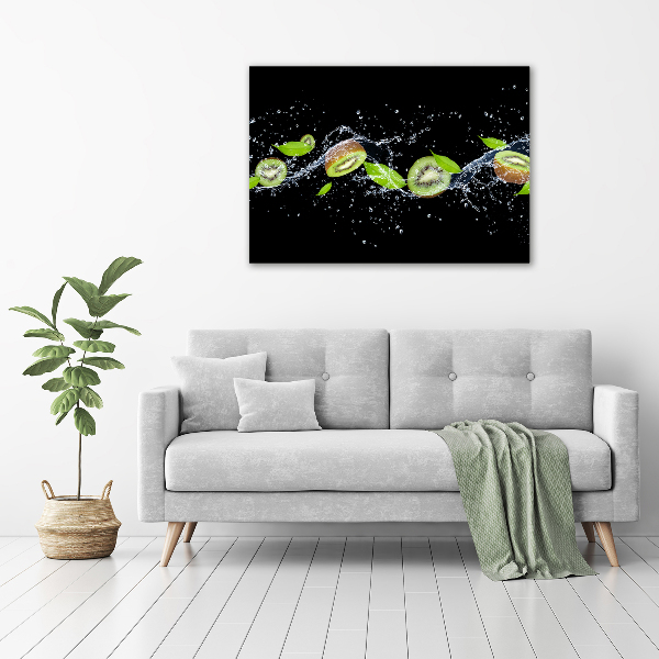 Quadro in vetro Kiwi e acqua