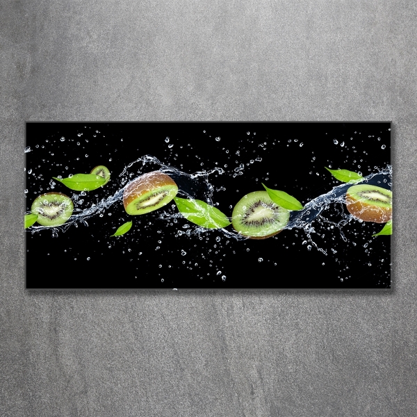 Quadro in vetro Kiwi e acqua