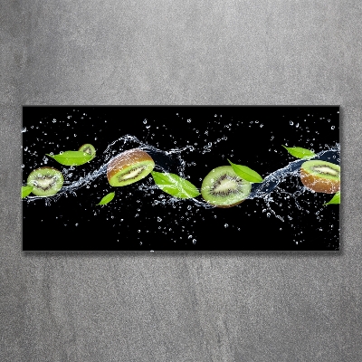 Quadro in vetro Kiwi e acqua