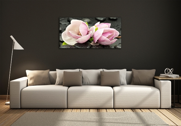 Quadro su vetro Pietra zen di magnolia