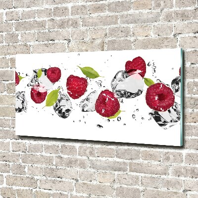 Quadro vetro Lampone e acqua