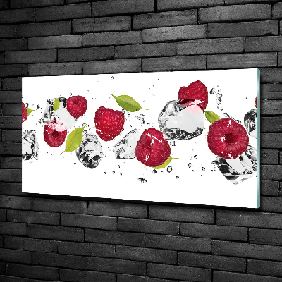 Quadro vetro Lampone e acqua