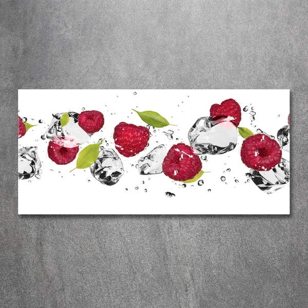 Quadro vetro Lampone e acqua