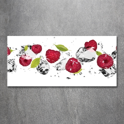 Quadro vetro Lampone e acqua
