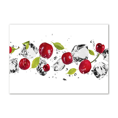 Quadro su vetro Ciliegie e acqua