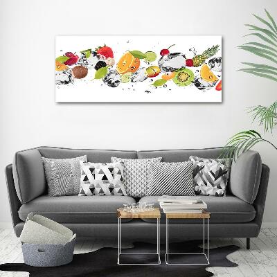 Quadro vetro Frutta e acqua