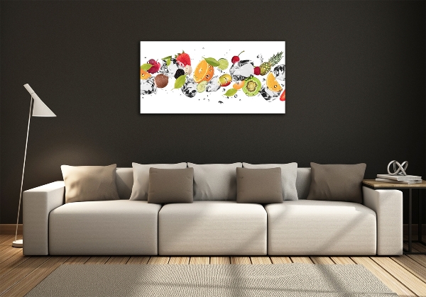 Quadro vetro Frutta e acqua