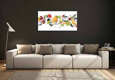 Quadro vetro Frutta e acqua