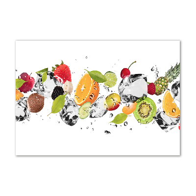 Quadro vetro Frutta e acqua