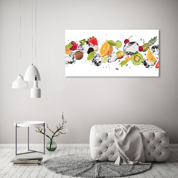 Quadro vetro Frutta e acqua