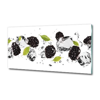 Quadro vetro Ciliegie e acqua