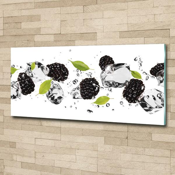 Quadro vetro Ciliegie e acqua