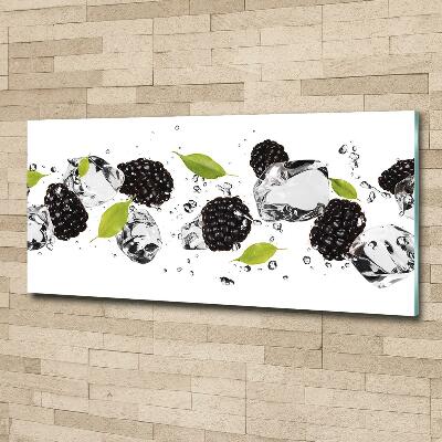 Quadro vetro Ciliegie e acqua