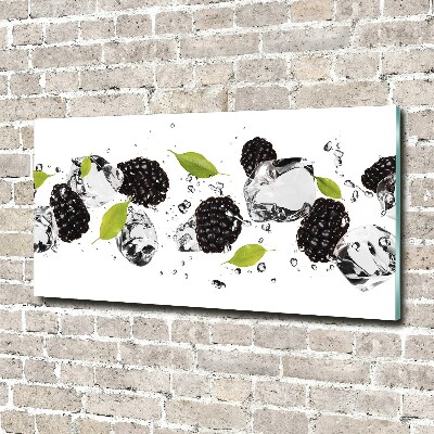 Quadro vetro Ciliegie e acqua