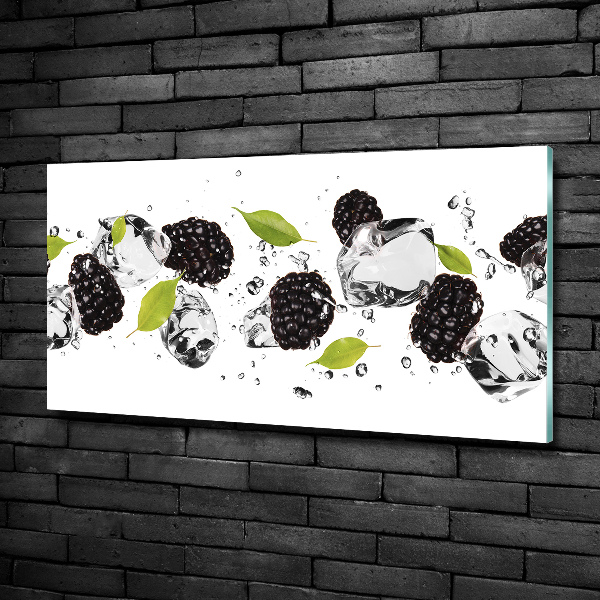 Quadro vetro Ciliegie e acqua